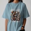 Cute Never Give Up T-Shirt For Women's - Trendy Bear Design