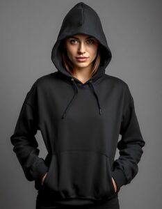 Comfortable Plain Black Hoodie: Perfect for Any Occasion