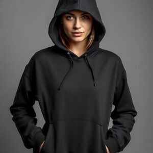 Comfortable Plain Black Hoodie: Perfect for Any Occasion