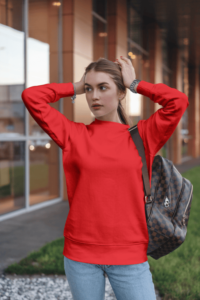 Cozy & Stylish Red Sweatshirt – Perfect for Every Season