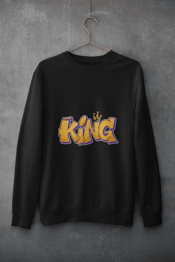 KING Printed Graphic Sweatshirt Perfect for Winter