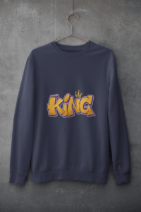 KING Printed Graphic Sweatshirt Perfect for Winter