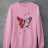 Cozy Floral Butterfly Sweatshirt For Women