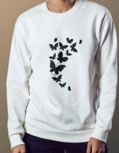 Butterfly Sweatshirt - White