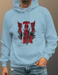 Deadpool Hoodie - Sky Blue