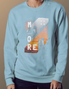 Graphic Sweatshirt - Sky Blue