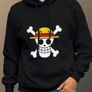 one piece hoodie - Black