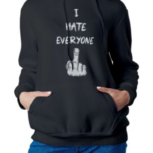 Graphic Hoodie for Women - Black