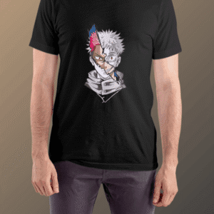 Dual-Face Jujutsu T-Shirt - Black