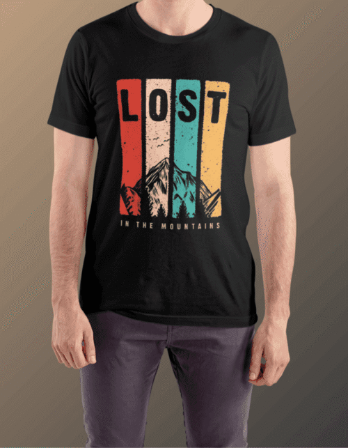 Lost in the Mountains T-Shirt - Black