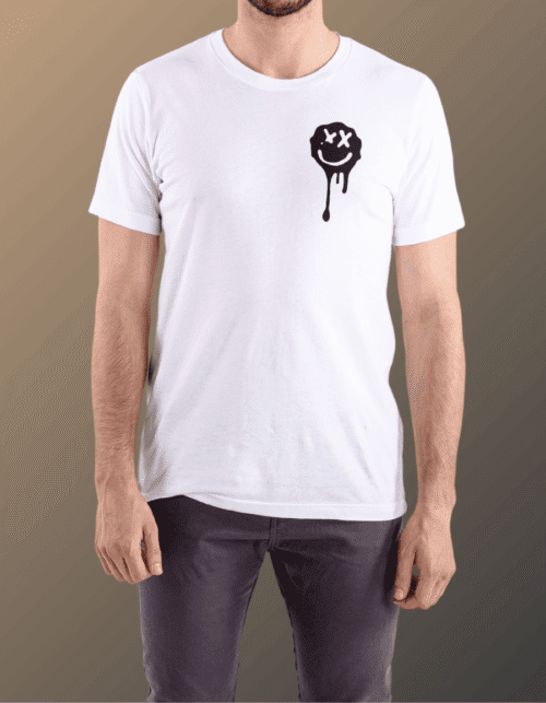 Melted Smiley T-Shirt - White
