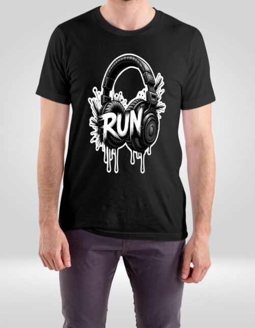 RUN Beats Tee –Black
